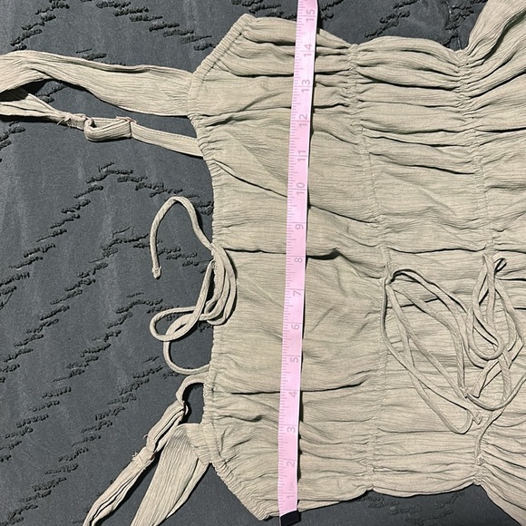 A&F Tie Front Mini Dress in Jade size SP - Picture 12 of 12